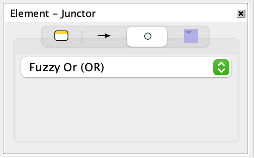 The Junctor Tab of the Element Inspector