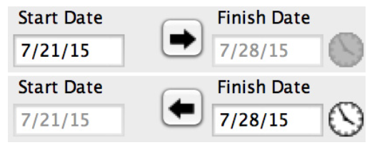 Project Management Calendar Settings